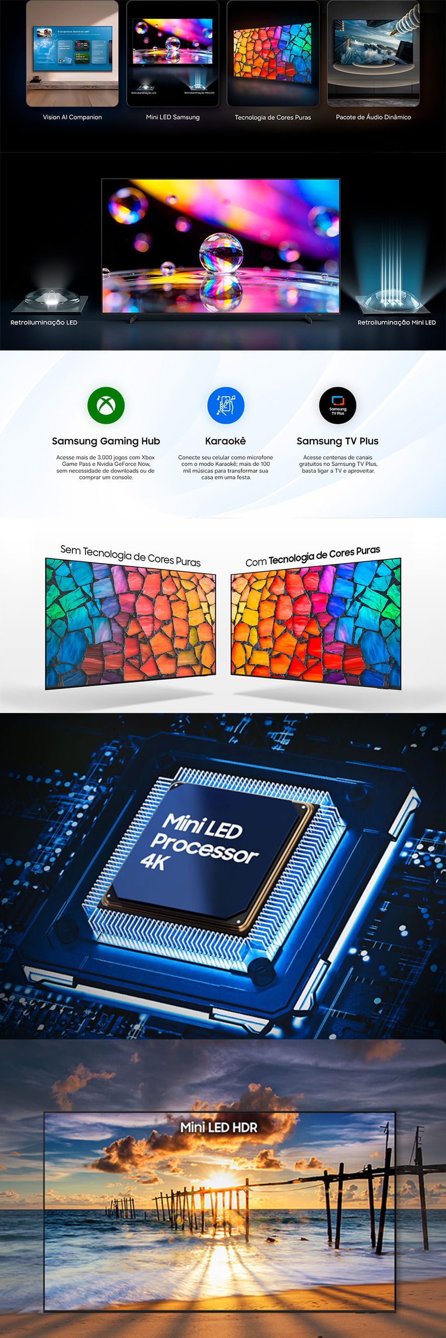 Smart TV Mini LED 55 Samsung 4K